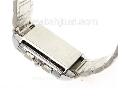 Jaeger-Lecoultre Reverso Working Chronogragh with White Dial S/S