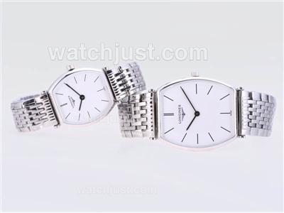 Longines La Grande Classique Swiss ETA Movement with White Dial-Couple Watch