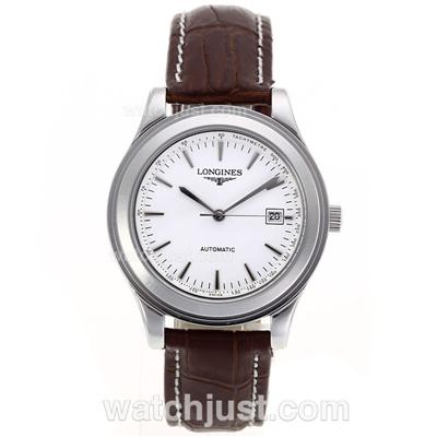 Longines Master Collection Automatic Stick Markers with White Dial-Sapphire Glass