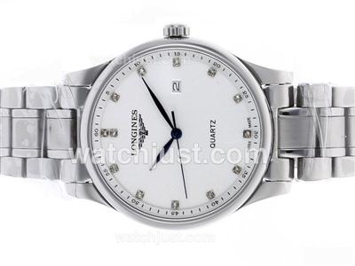 Longines Master Collection Diamond Markers with White Dial S/S