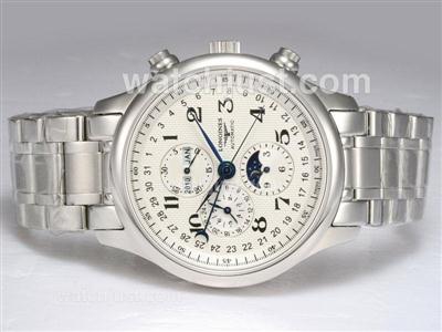Longines Master Collection Vollkalender Perpetual Calendar Automatic Moonphase with White Dial