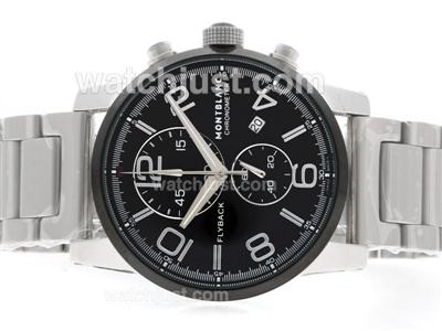 Montblanc Classic Flyback Working Chronograph with Black Dial and Bezel S/S