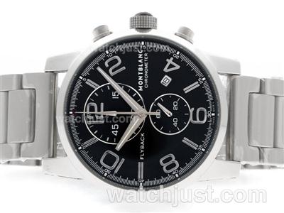 Montblanc Classic Flyback Working Chronograph with Black Dial S/S