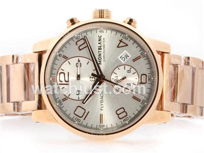 Montblanc Flyback Automatic Full Rose Gold with White Dial