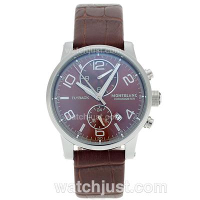 Montblanc Flyback Automatic with Brown Dial-Leather Strap