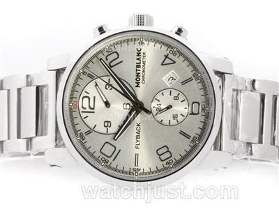 Montblanc Flyback Automatic with White Dial S/S