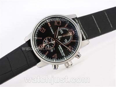Montblanc Flyback Working Chronograph Black Dial -Rose Gold Marking