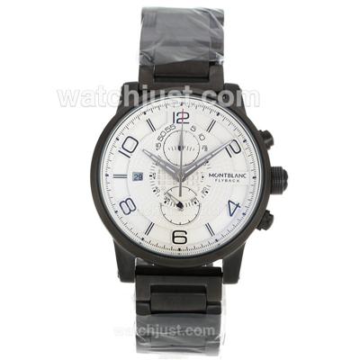 Montblanc Flyback Working Chronograph Full PVD with White Dial