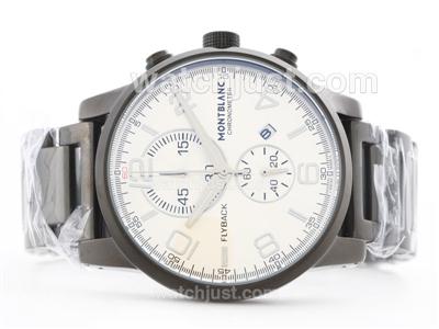 Montblanc Flyback Working Chronograph Full PVD with Whtie Dial
