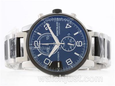 Montblanc Flyback Working Chronograph with Black Dial-Black Bezel