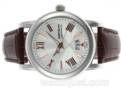 Montblanc Star Automatic with Rose Gold Markers-Leather Strap