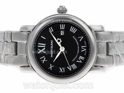 Montblanc Star with Black Dial S/S-Lady Size