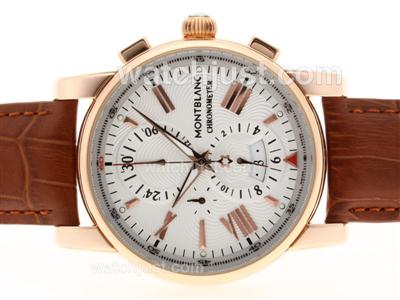 Montblanc Star Working Chronograph Rose Gold Case with White Dial