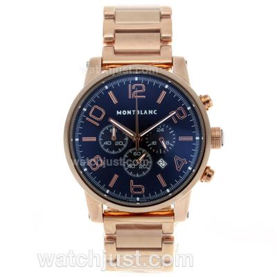 Montblanc Time Walker Working Chronograph Full Rose Gold with Black Dial