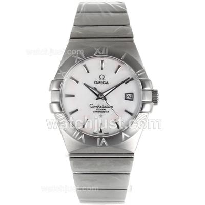 Omega Constellation Co-Axial Swiss ETA 2824 Movement Stick Markers with MOP Dial-S/S