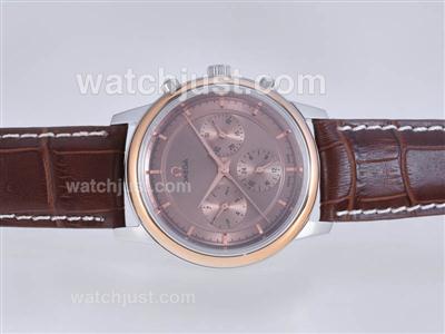 Omega De Ville Automatic Two Tone Case with Brown Dial-Vintage Edition