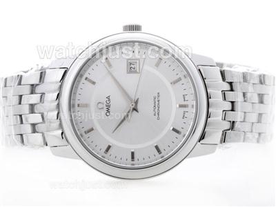 Omega De Ville Automatic with White Dial -Stick Marking S/S