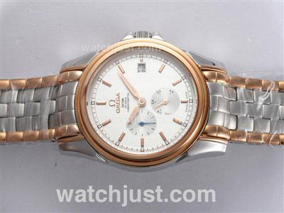 Omega De Ville Co-Axial Automatic Two Tone with White Dial