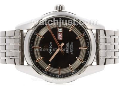 Omega Hour Vision Day-Date Automatic with Black Dial S/S