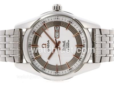 Omega Hour Vision Day-Date Automatic with White Dial S/S