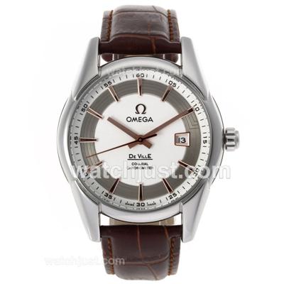 Omega Hour Vision See Thru Case Automatic with White Dial