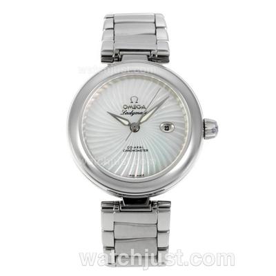 Omega Ladymatic Swiss ETA 2836 Movement with White Dial-Sapphire Glass S/S