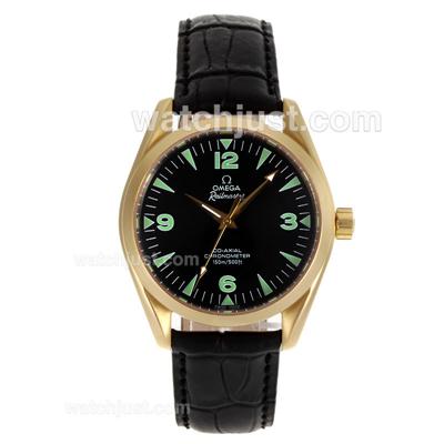 Omega Railmaster Automatic Gold Case with Black Dial-Limited Edition