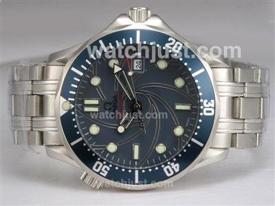 Omega Seamaster 007 James Bond 40 Anniversary Swiss ETA 2836 Movement with Blue Bezel and Dial