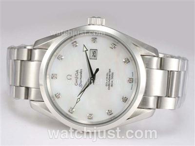 Omega Seamaster Aqua Terra Automatic Diamond Marking with MOP Dial Couple Watch