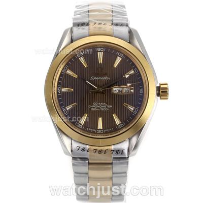 Omega Seamaster Aqua Terra Automatic Two Tone with Brown Dial