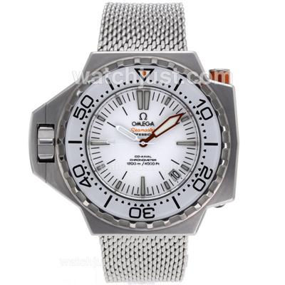 Omega Seamaster Automatic with White Dial S/S-Same Chassis as ETA Version-Sapphire Glass