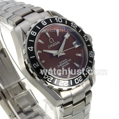 Omega Seamaster Black Bezel with Brown Dial S/S-Lady Size