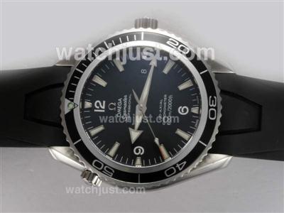 Omega Seamaster Planet Ocean Automatic with Black Dial and Bezel-Rubber Strap