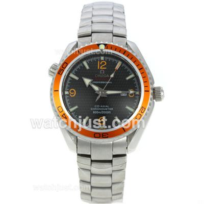 Omega Seamaster Planet Ocean Orange Bezel with Black Dial S/S-Lady Size