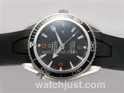 Omega Seamaster Planet Ocean Swiss ETA 2824 Movement with Rubber Strap