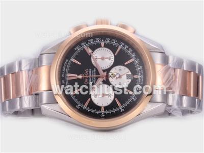 Omega Seamaster Working Chronograph Two Tone with Black Dial-Olympic Edition