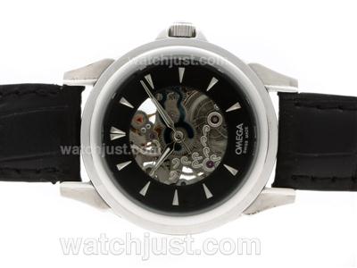 Omega Skeleton Automatic with Black-Lady Size