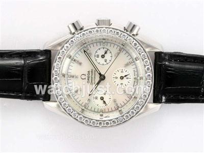 Omega Speedmaster Automatic Diamond Bezel and Marking with Mop Dial Lady Size
