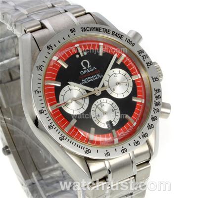 Omega Speedmaster Automatic Stick Markers with Black Dial S/S