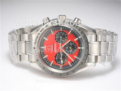 Omega Speedmaster Automatic with Red Dial