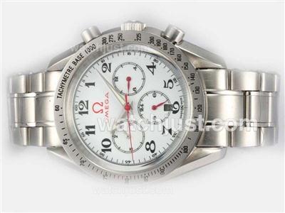 Omega Speedmaster Automatic with White Dial-Olympic Edition