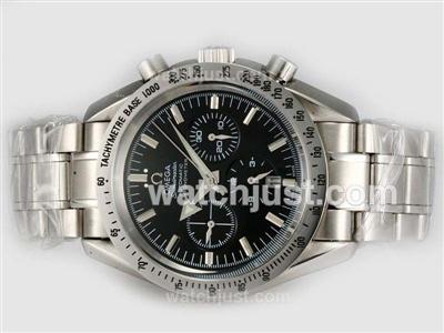 Omega Speedmaster Broad Arrow Automatic with Black Dial