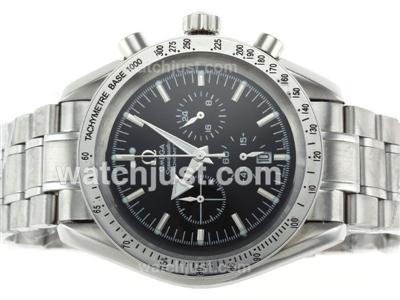 Omega Speedmaster Broad Arrow Working Chronograph with Black Dial