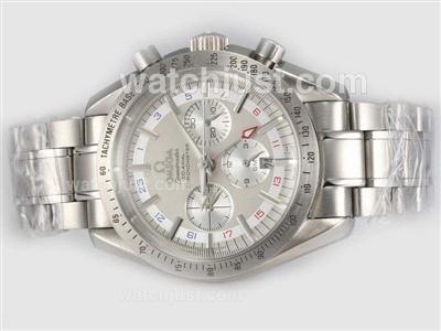 Omega Speedmaster GMT Automatic with White Dial