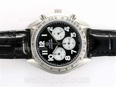 Omega Speedmaster Working Chronograph with Black Dial Lady Size