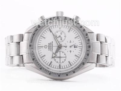 Omega SpeedMaster Working Chronograph with White Dial S/S