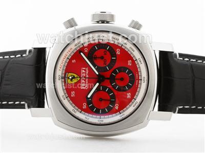 Panerai Farrari Scuderia FER00028 Chronograph Swiss Valjoux 7750 Movement with Red Dial