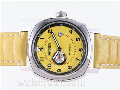 Panerai Ferrari Automatic with Yellow Dial and Strap