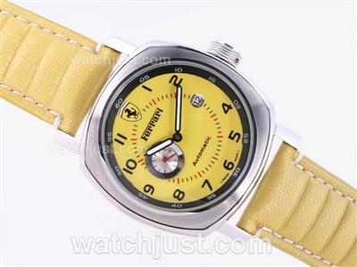 Panerai Ferrari Automatic with Yellow Dial and Strap