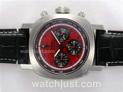 Panerai Ferrari Gran Tourismo FER 00013 Chrono Swiss Valjoux 7750 Movement with Red Dial